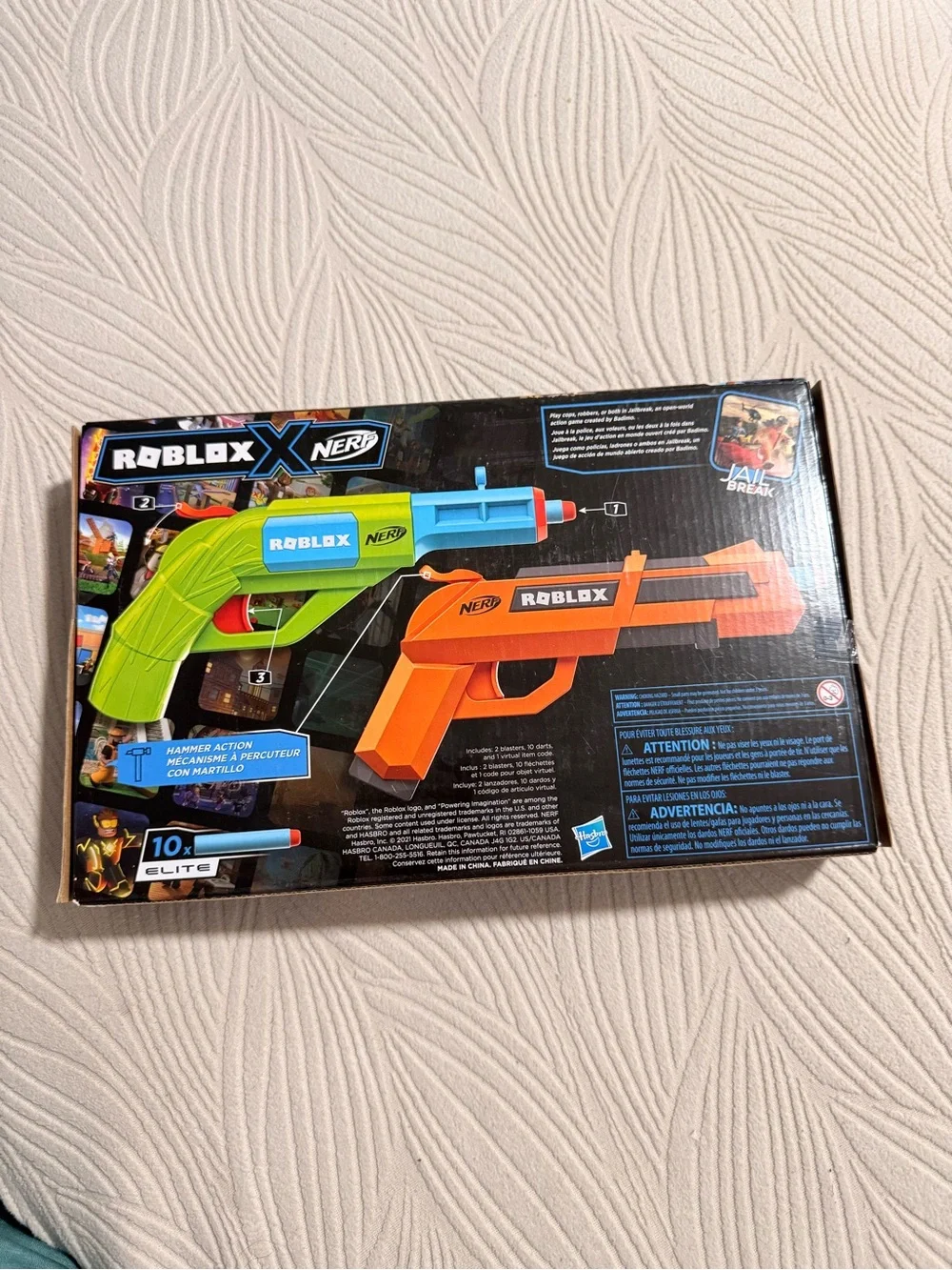 NERF Roblox Jailbreak Armory Blaster Duo - Lime Green & Bright Orange